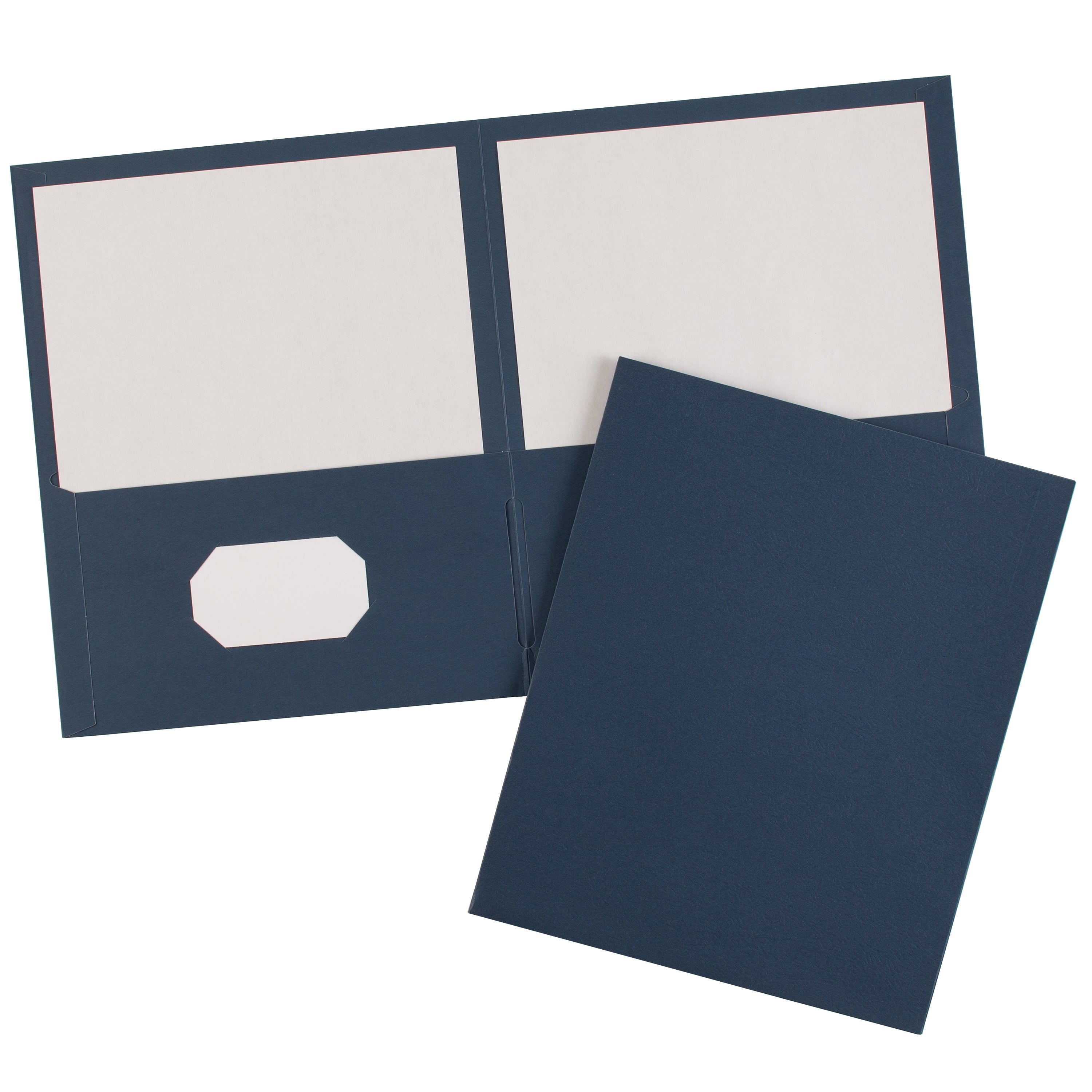Avery Two Pocket Folders, Holds up to 40 Sheets, 25 Dark Blue Folders (47985) - 5 Pack