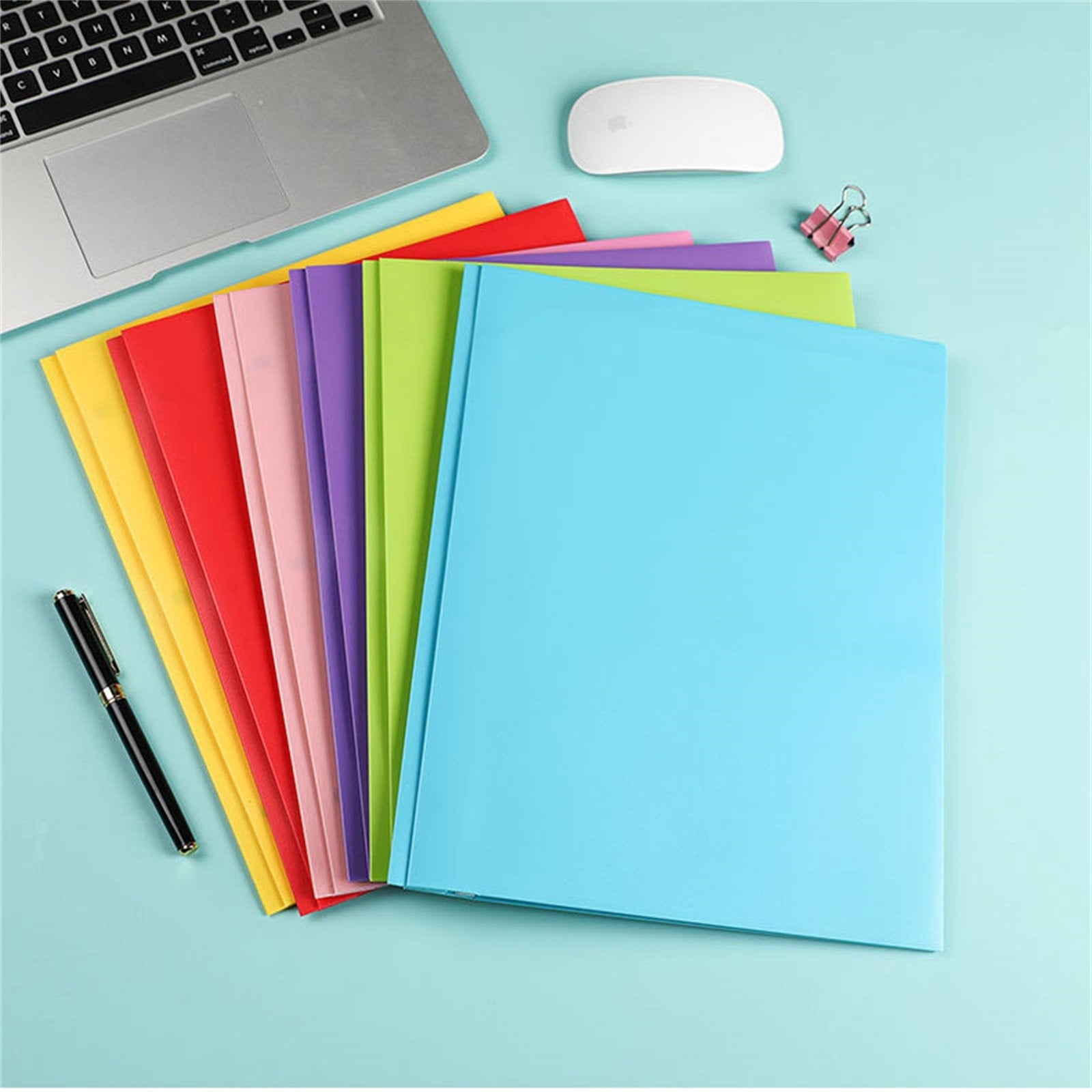 Xwjun Writing Process Folders Two Pocket Folders Bulk Folders With Pockets Heavy Duty Colored Folders With Pockets Plastic Folders With Pockets 2 Pocket Poly Folder Poly Folders With Prongs RedA