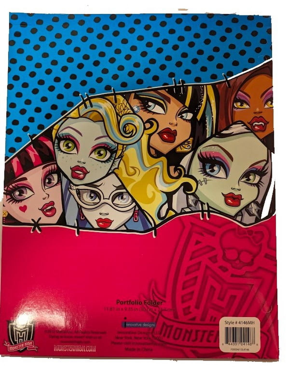 Monster High School 2 Pocket Portfolio Folder x 2