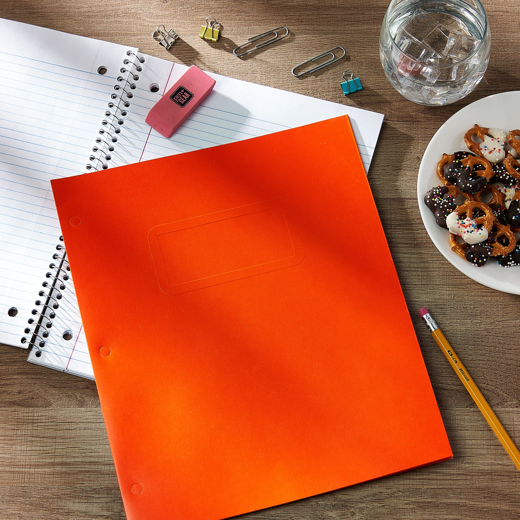 (20 pack) Pen + Gear Two Pocket Paper Portfolios, 50 Count, Orange, Letter Size