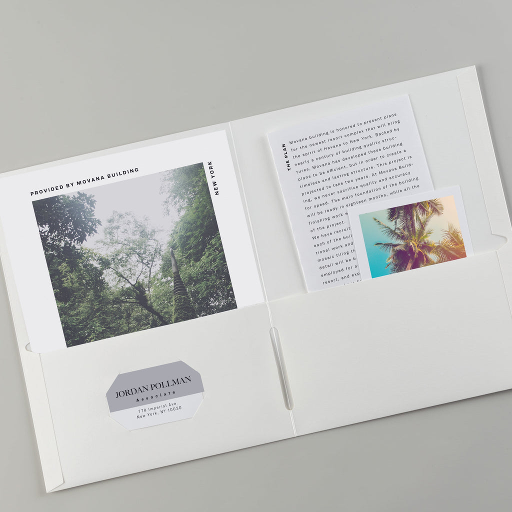 Two Pocket Folders, Holds up to 40 Sheets, 25 White Folders (47991)