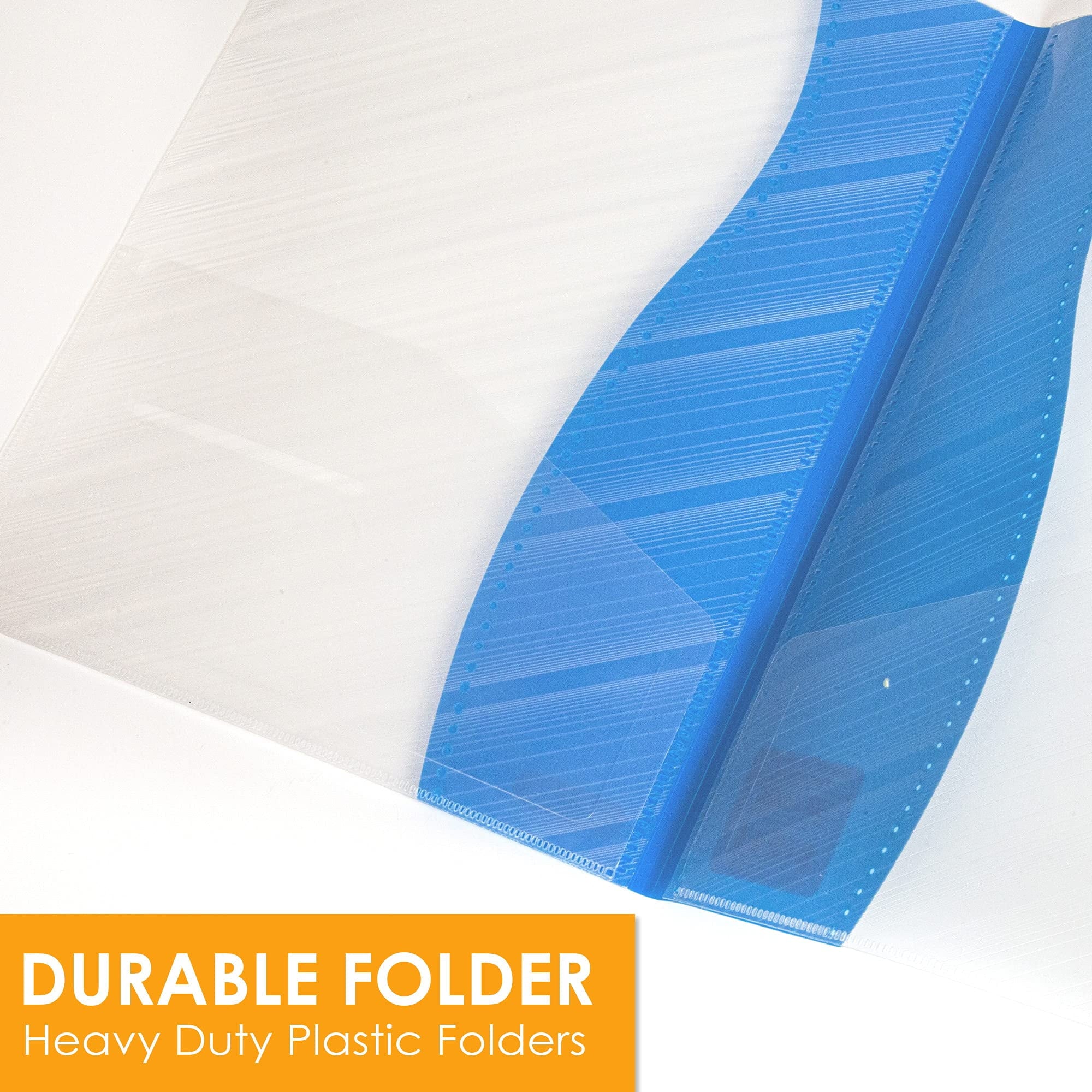 BAZIC 2 Pockets Poly Folder, Two Color Portfolio, Document Folders, 6-Pack