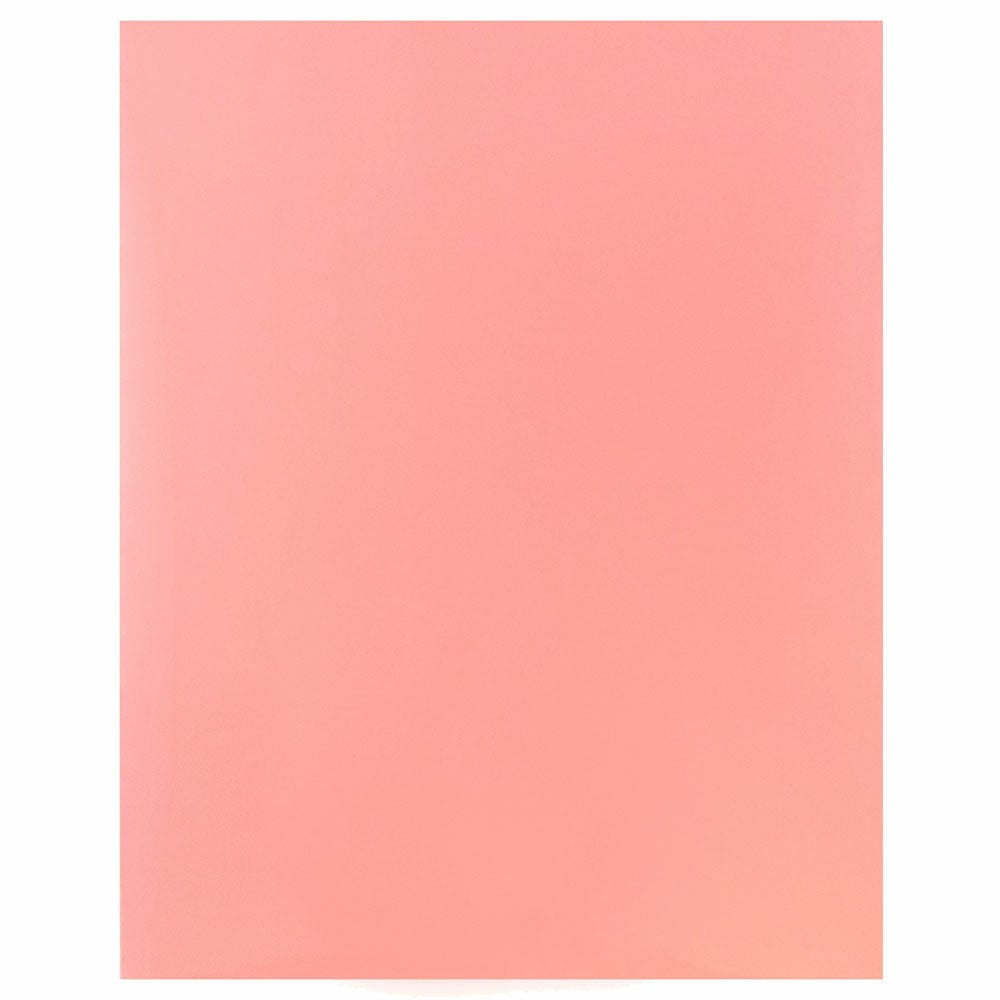 JAM Paper Laminated Two Pocket Glossy Folders, Baby Pink Pastel, 3/Pack