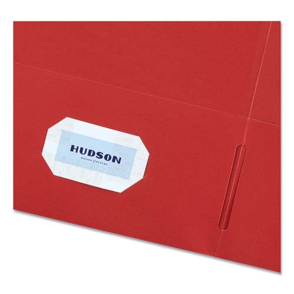 Two-Pocket Folder, 40-Sheet Capacity, 11 X 8.5, Red, 25/box | Bundle of 5
