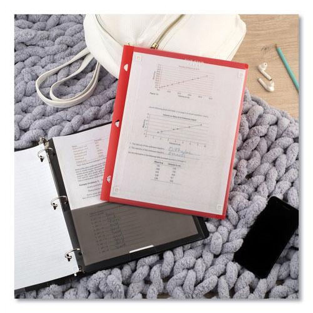 Five Star® Two-Pocket Portfolio Clear View, 11" x 8.5", Randomly Assorted 33452