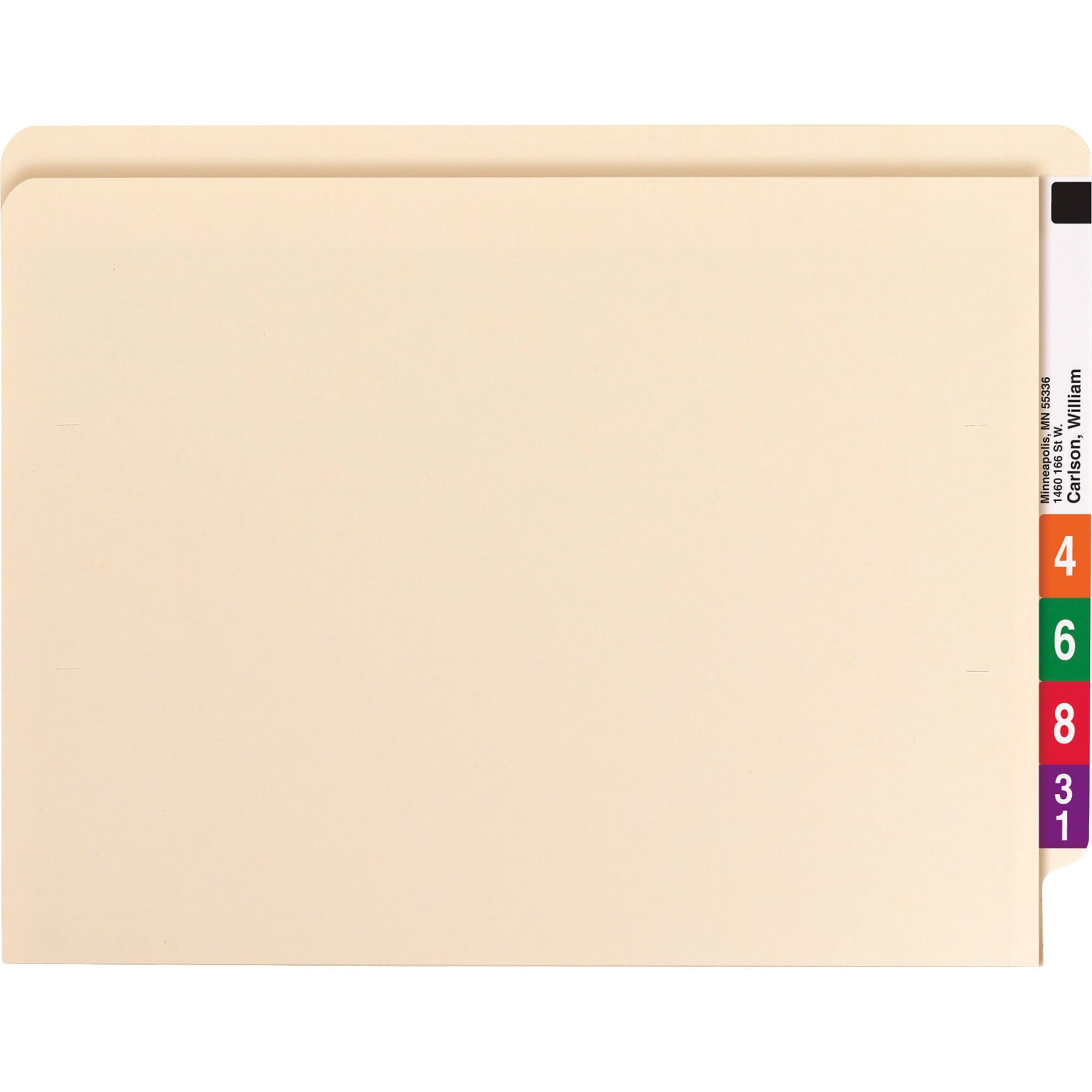 Smead Folder,Straight,Letter,W/Pckt,PK50 34100