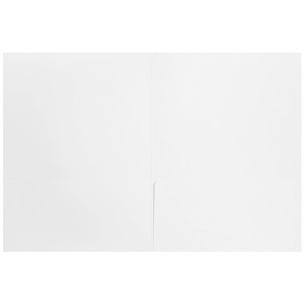 JAM Paper Matte Two Pocket Folders, White, 6 per Pack