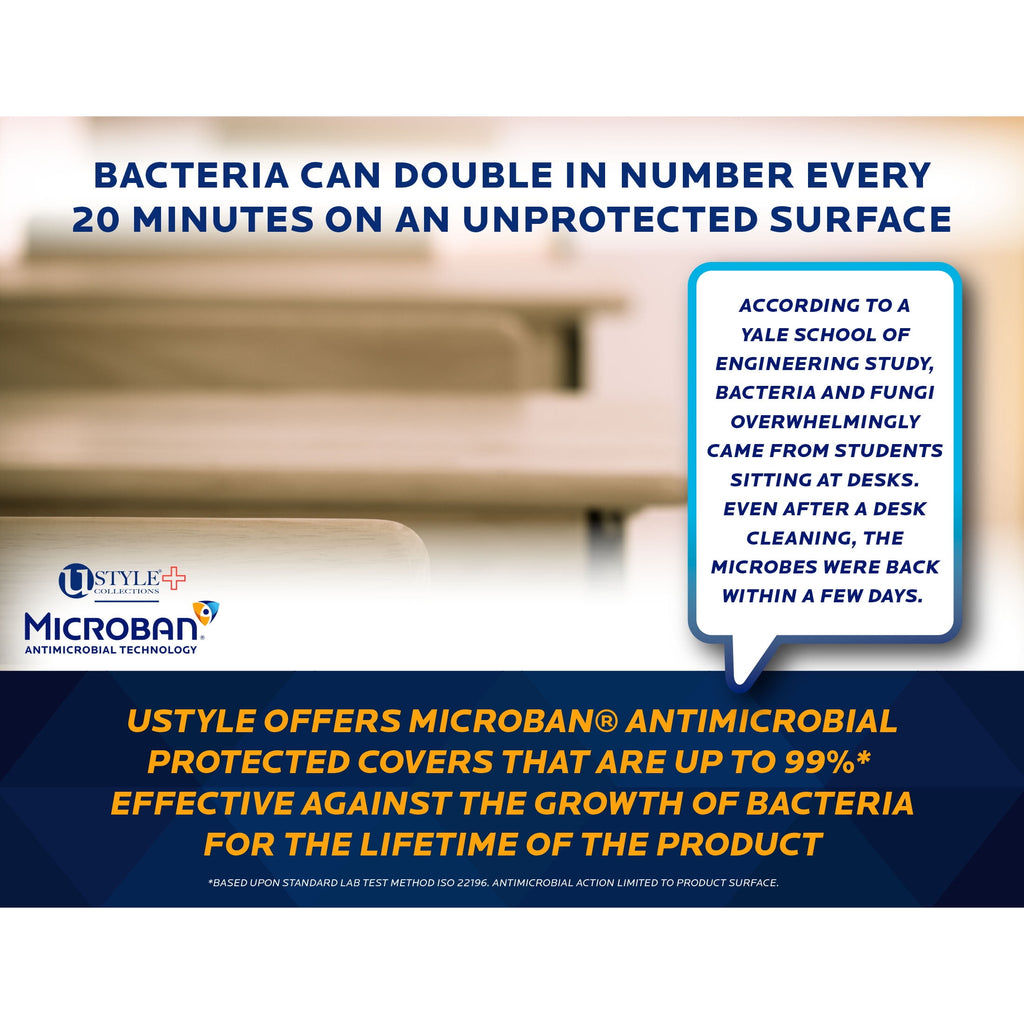 U Style Microban Two-Pocket Paper Folder, 11x9.5, Assorted, 4 per Pack, 4917