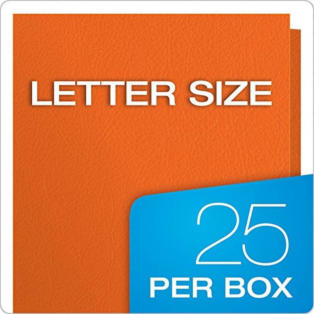 oxford twin pocket folders letter size orange 25 per box (57510)