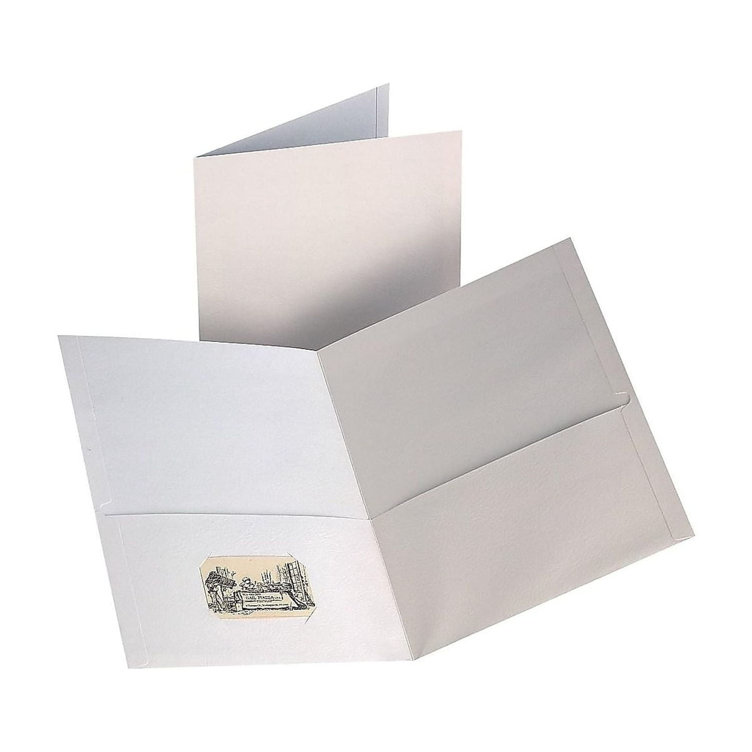Staples 10% Recycled Smooth 2-Pocket Paper Presentation Folder White 10/Pack (13384-CC) ST13384