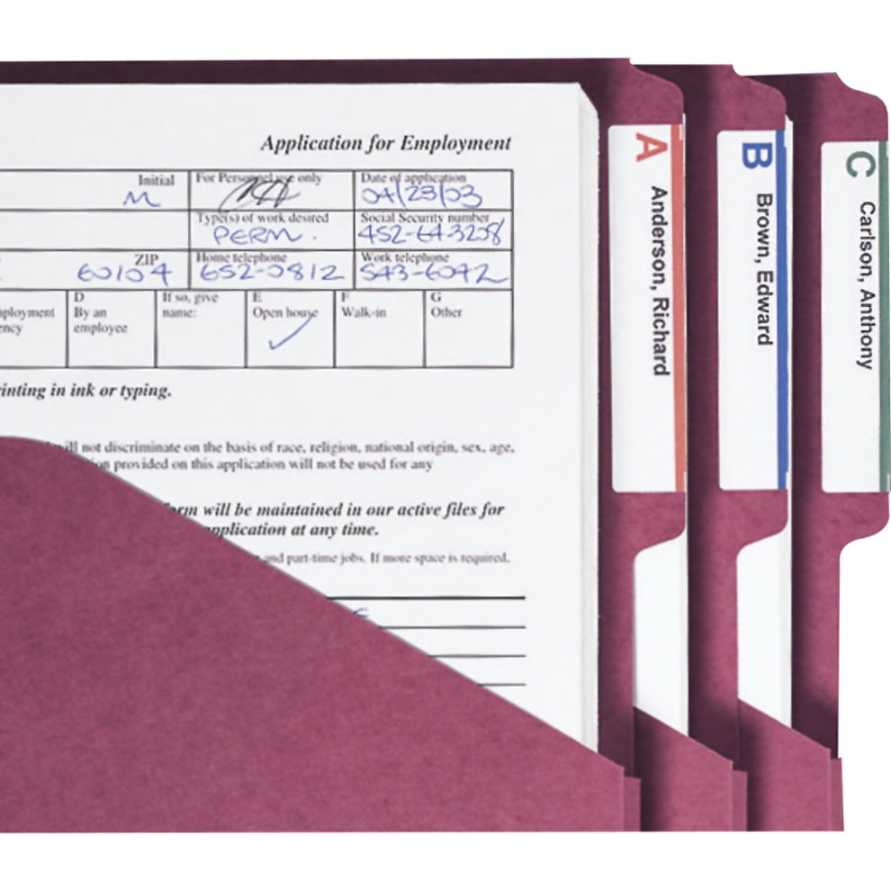 Smead Expanding Slash Jacket 1" Expansion Asst 5/PK Letter (75445)