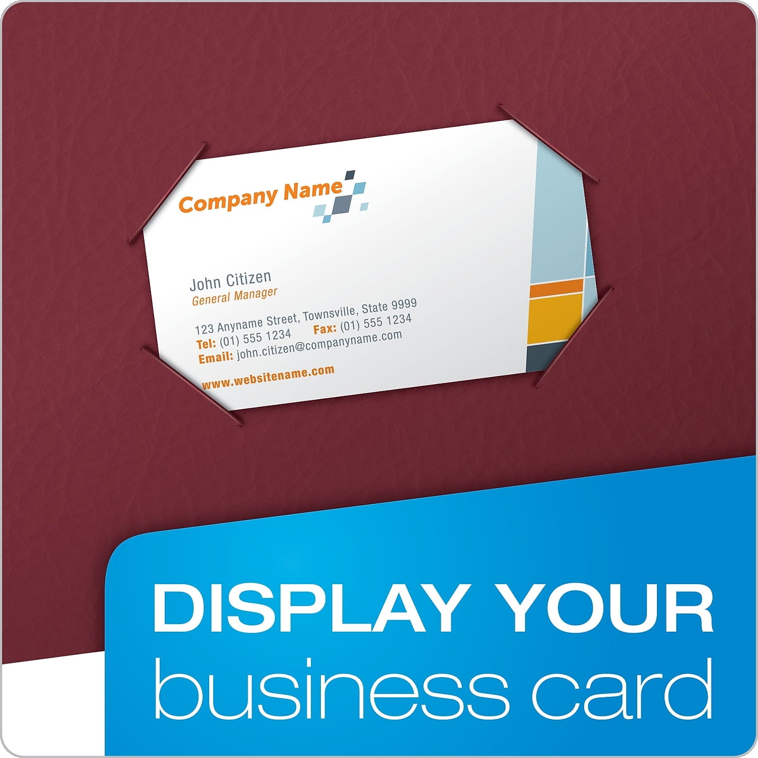 Oxford Twin-Pocket Folder, Embossed Leather Grain Paper, 0.5" Capacity, 11 x 8.5, Burgundy, 25/Box