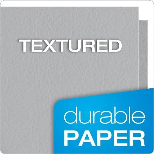 25 Count Gray Two Pocket Folders Durable Letter Size School Office Organization
