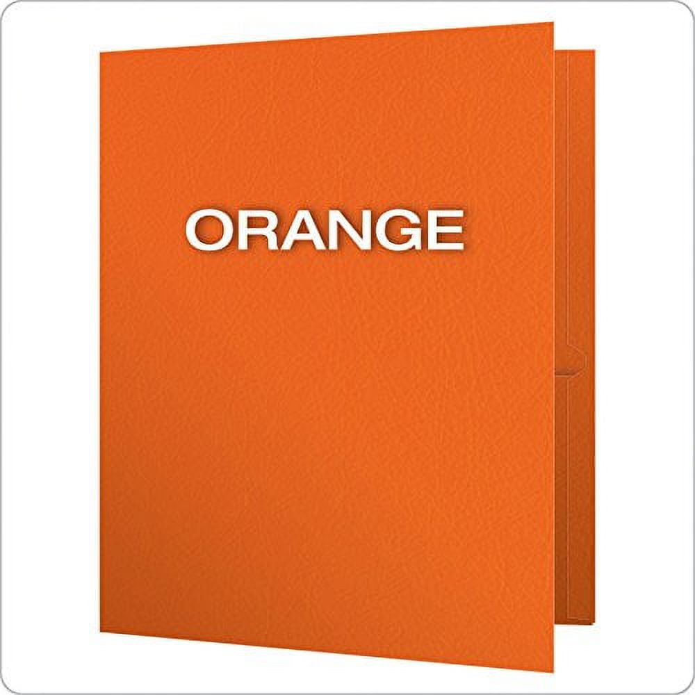 oxford twin pocket folders letter size orange 25 per box (57510)