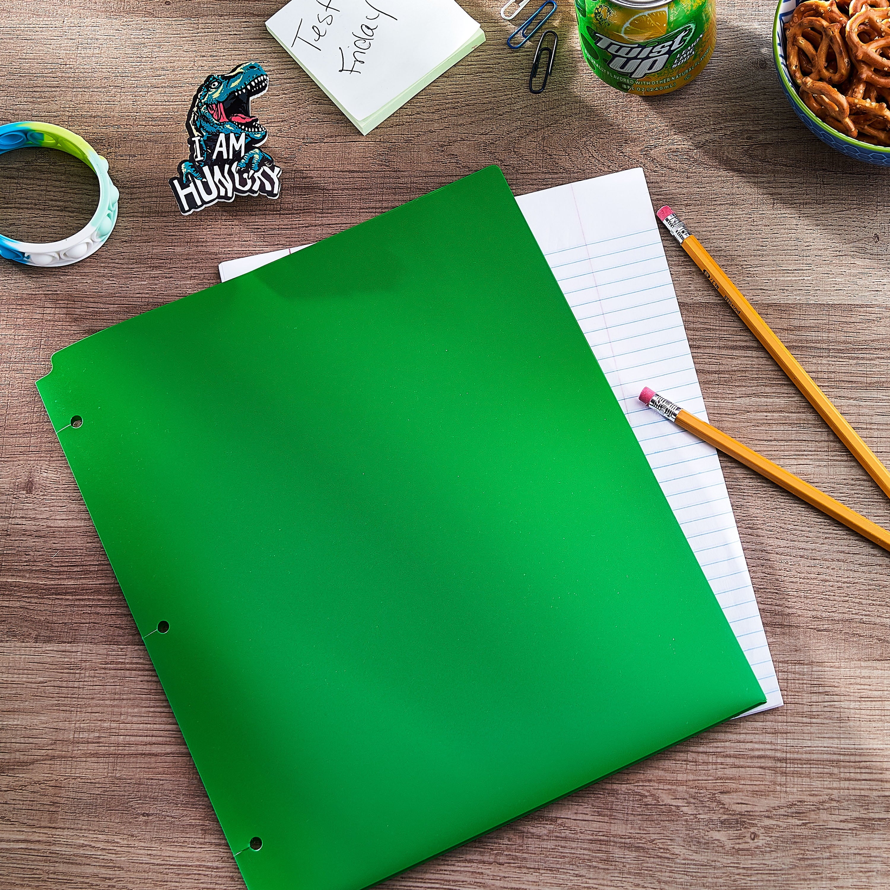 Pen+Gear 2-Pocket Poly Folders, Green, 9.4" x 11.4", 50 Pack