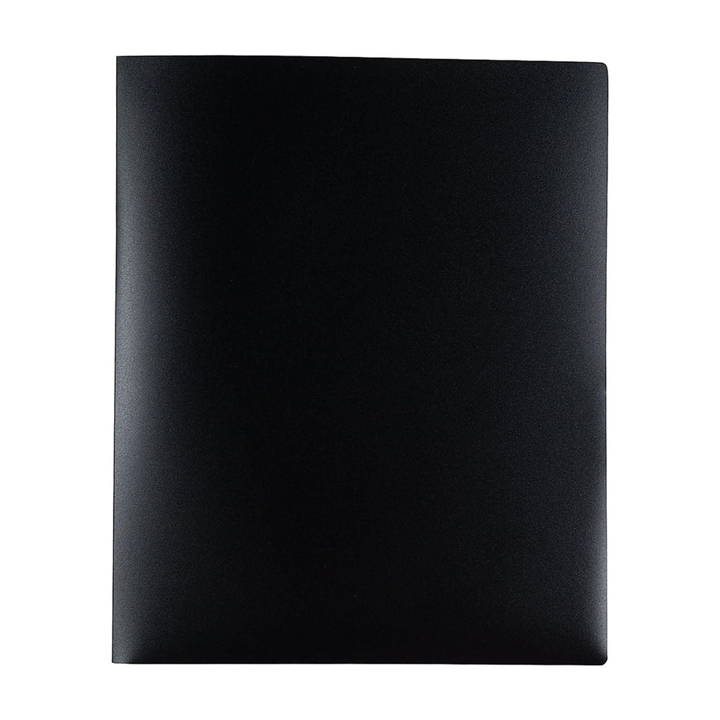JAM Paper Heavy Duty Plastic Multi Pocket Folders, 4 Pocket Organizer, 9.5 x 11.625, Black, 2/Pack