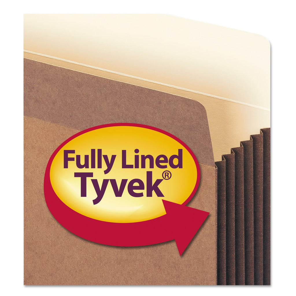 Smead 73274 5-1/4 in. Exp File Pocket, Straight Tab, Letter, Manila/redrope (10/Box)