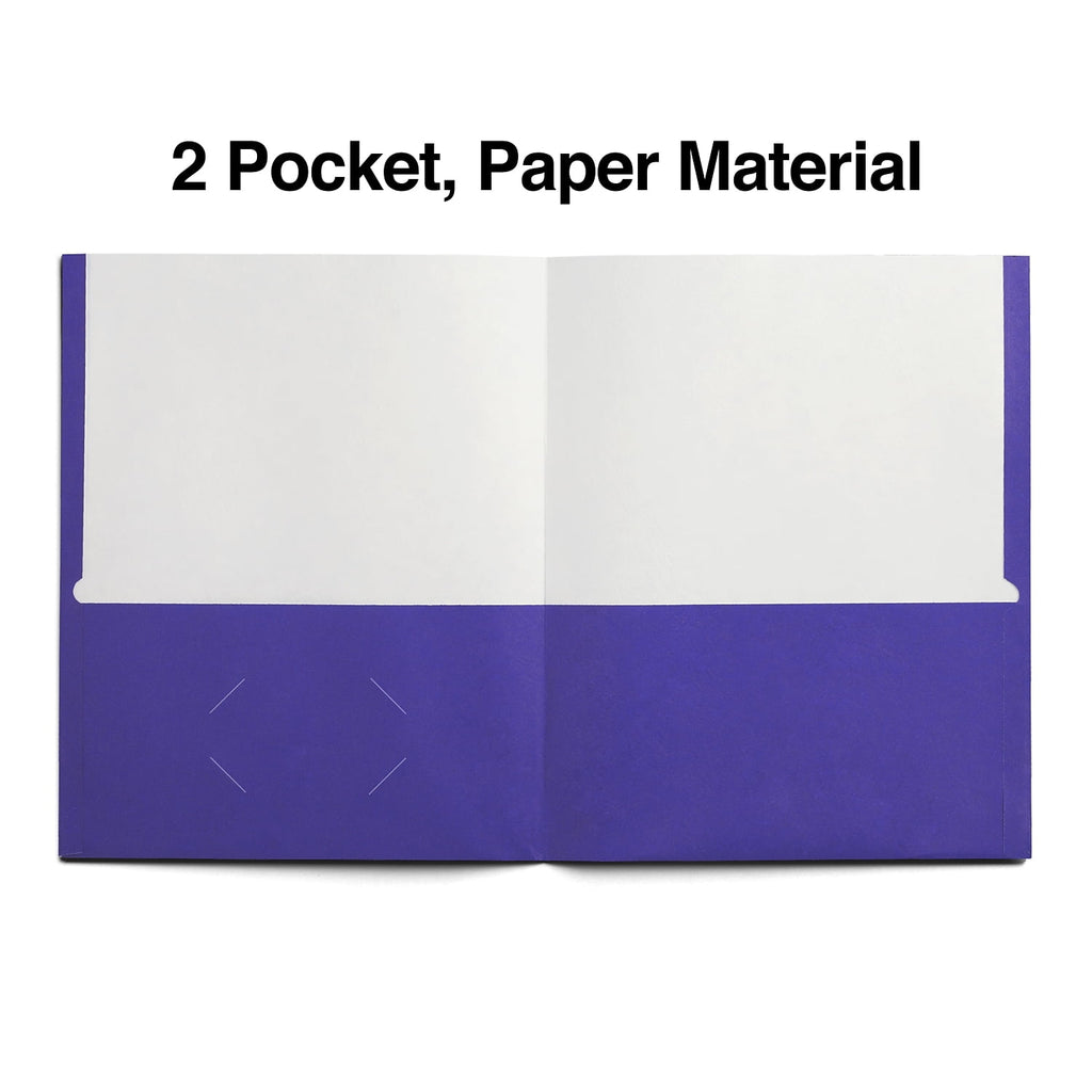 Staples School Grade 2 Pocket Folder Blue 25/Box 27534-CC