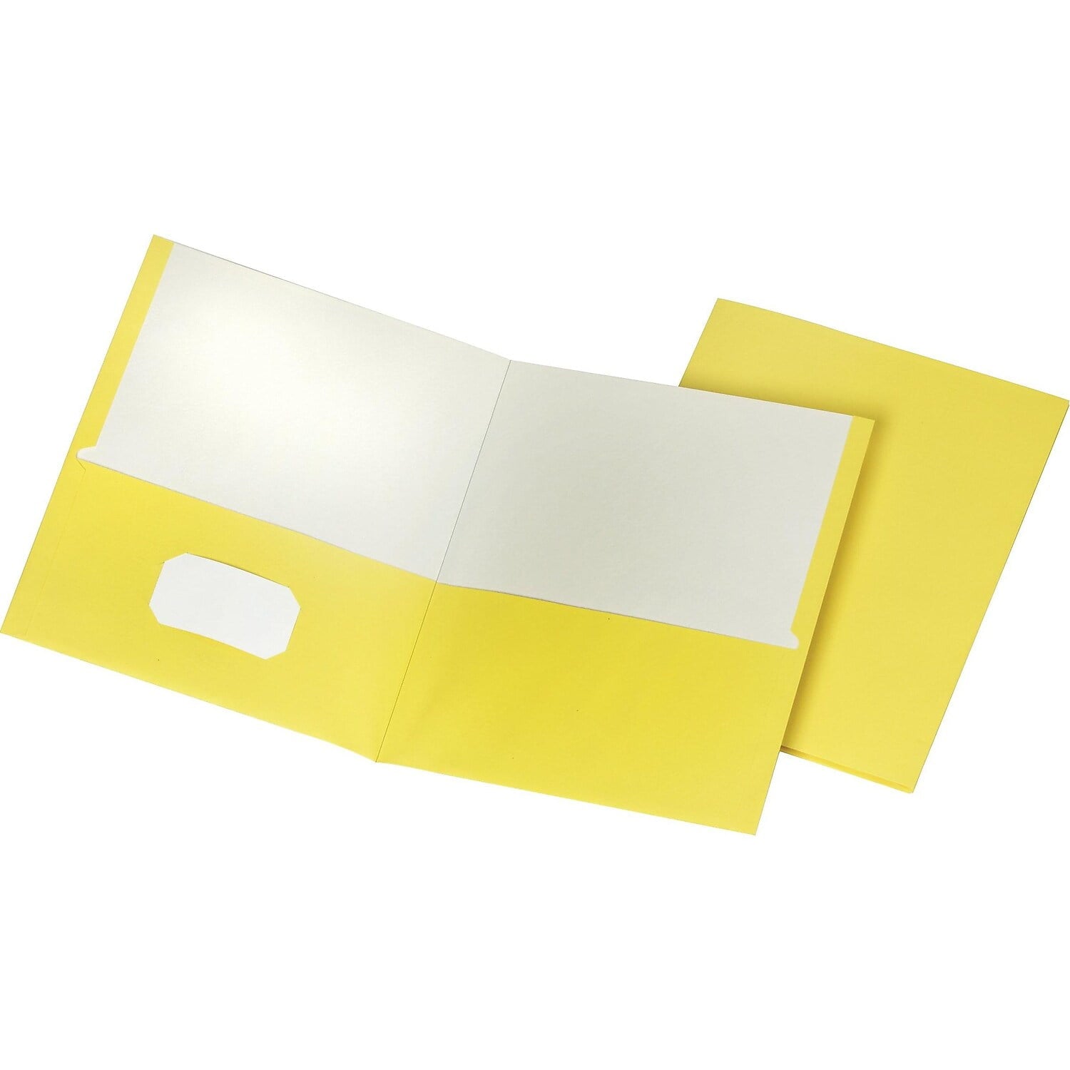 Staples School Grade 2 Pocket Folder Yellow 25/Box (50761/27538-CC)