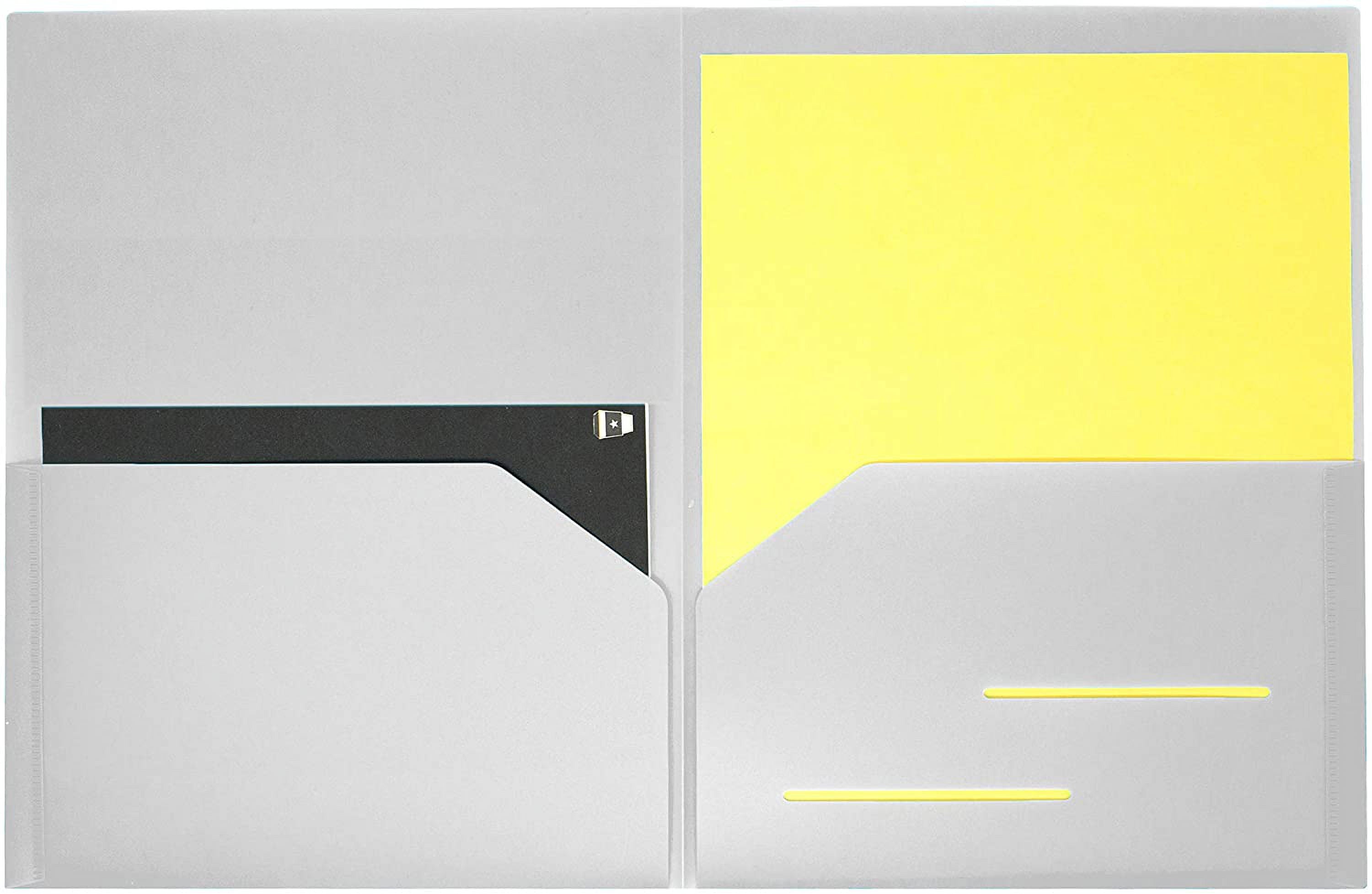Youngever 12 Pack Heavy Duty Plastic Two Pocket Folders, Heavy Duty Plastic 2 Pocket Folder, Urban Colors