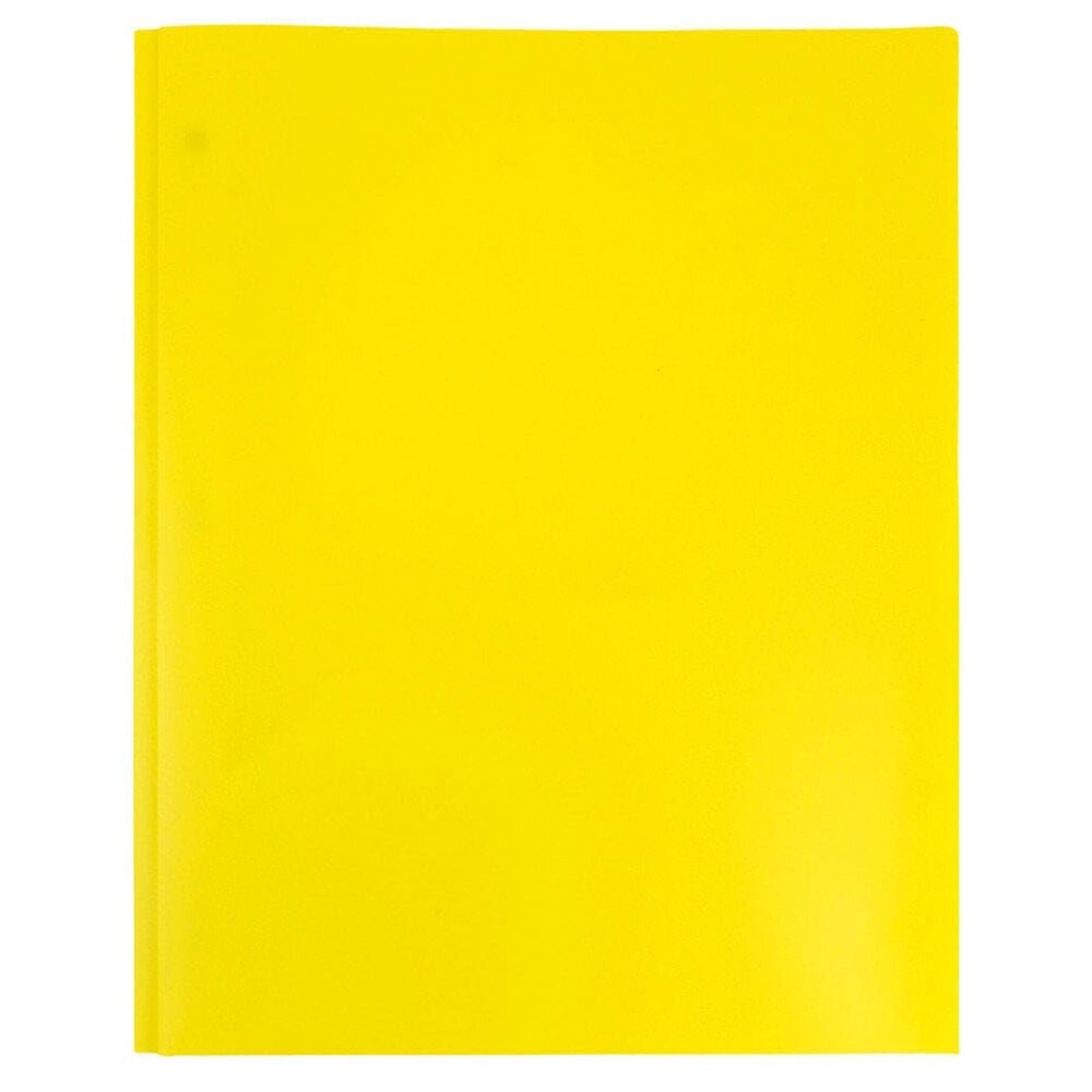 Best Office Supplies!Classroom Must Haves Colored Plastic Folder With Pockets And Prongs (Assorted Colors 1 ) Colorful Folders With & School Folders With Fasteners(Yellow)