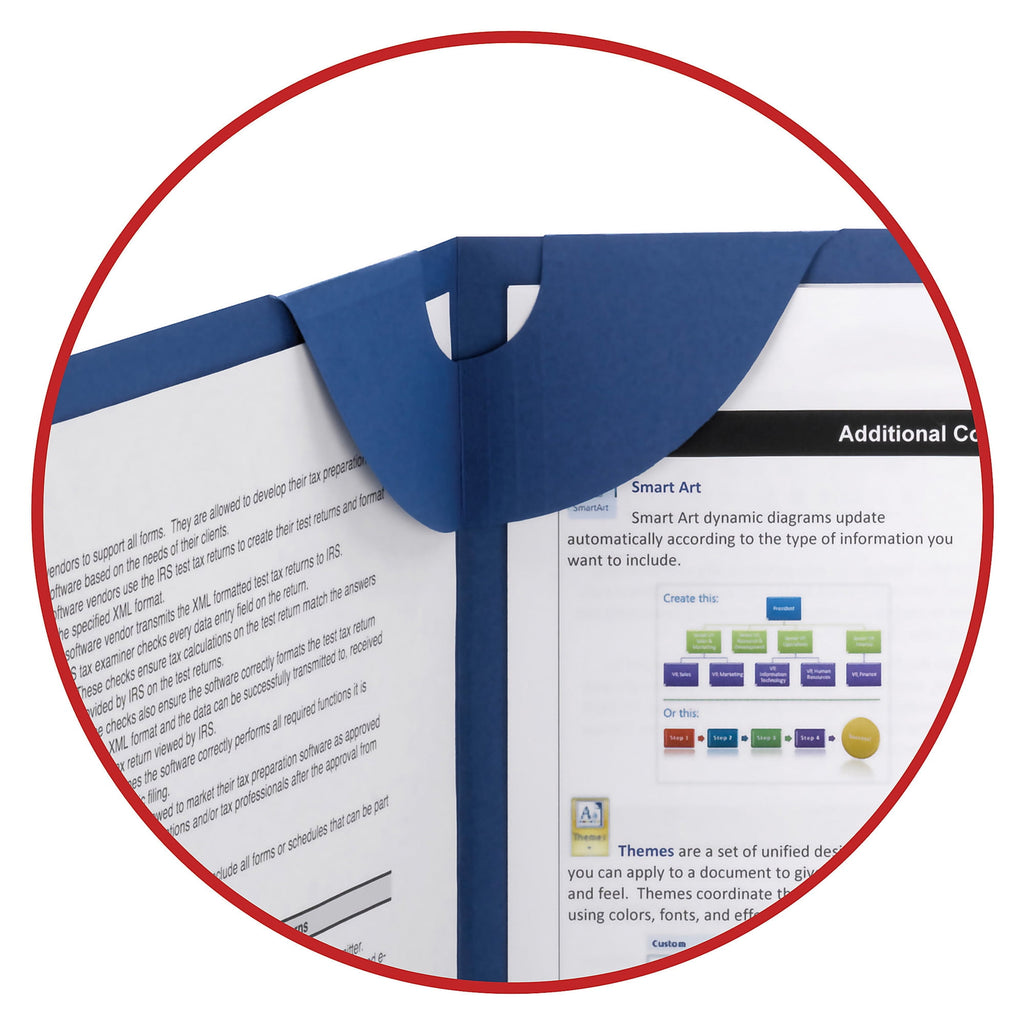 Smead Lockit® 2-Pocket Folders Dark Blue 25/BX Letter (87982)