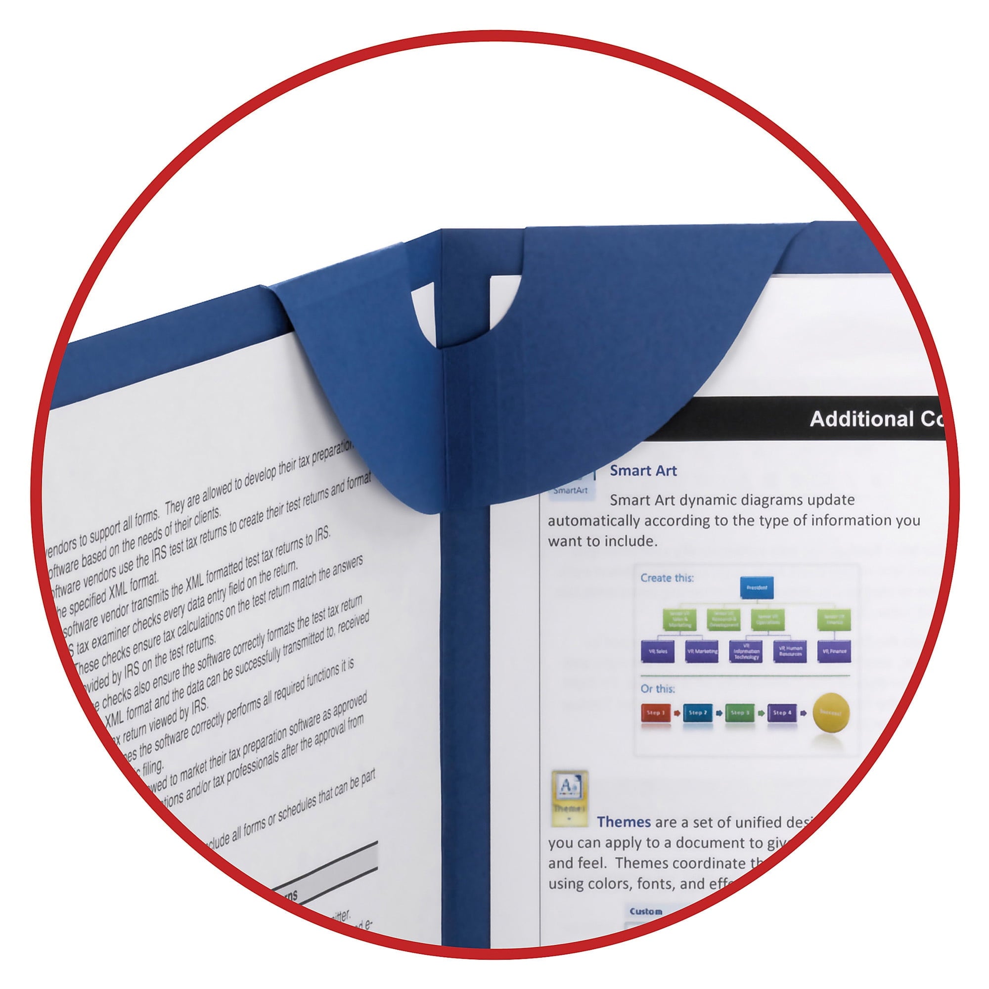 Smead Lockit® 2-Pocket Folders Dark Blue 25/BX Letter (87982)