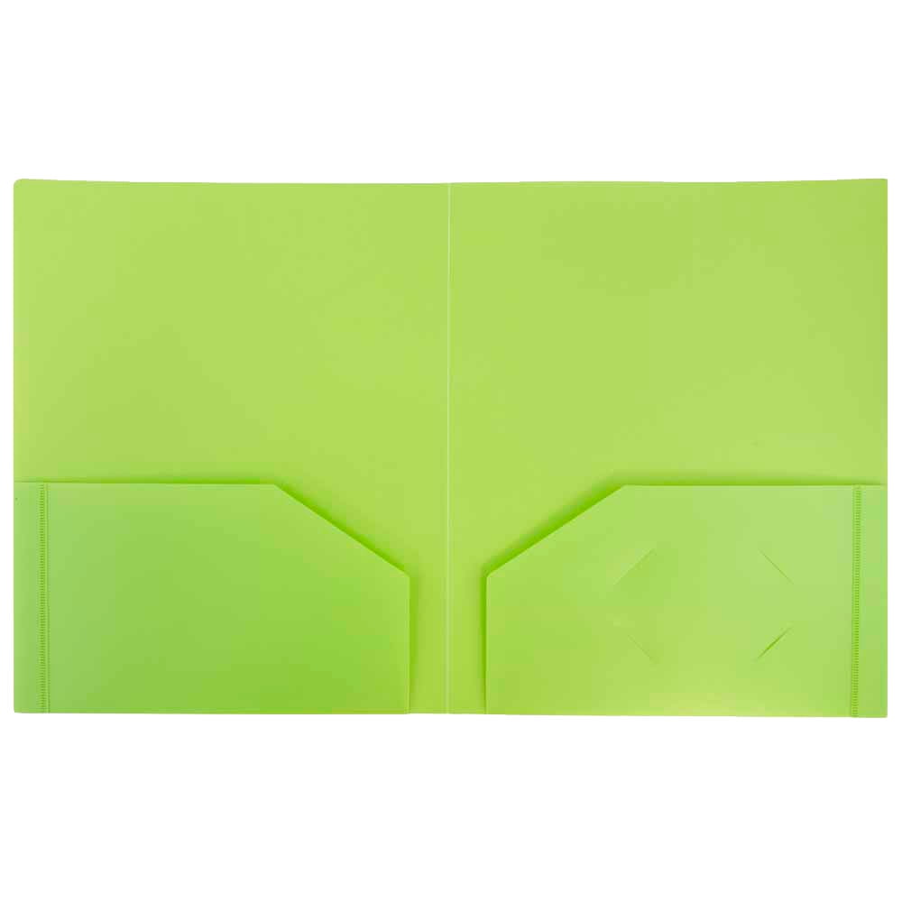 JAM Paper Plastic Heavy Duty 2 Pocket Folders, Assorted Fashion Colors, 12 Pack