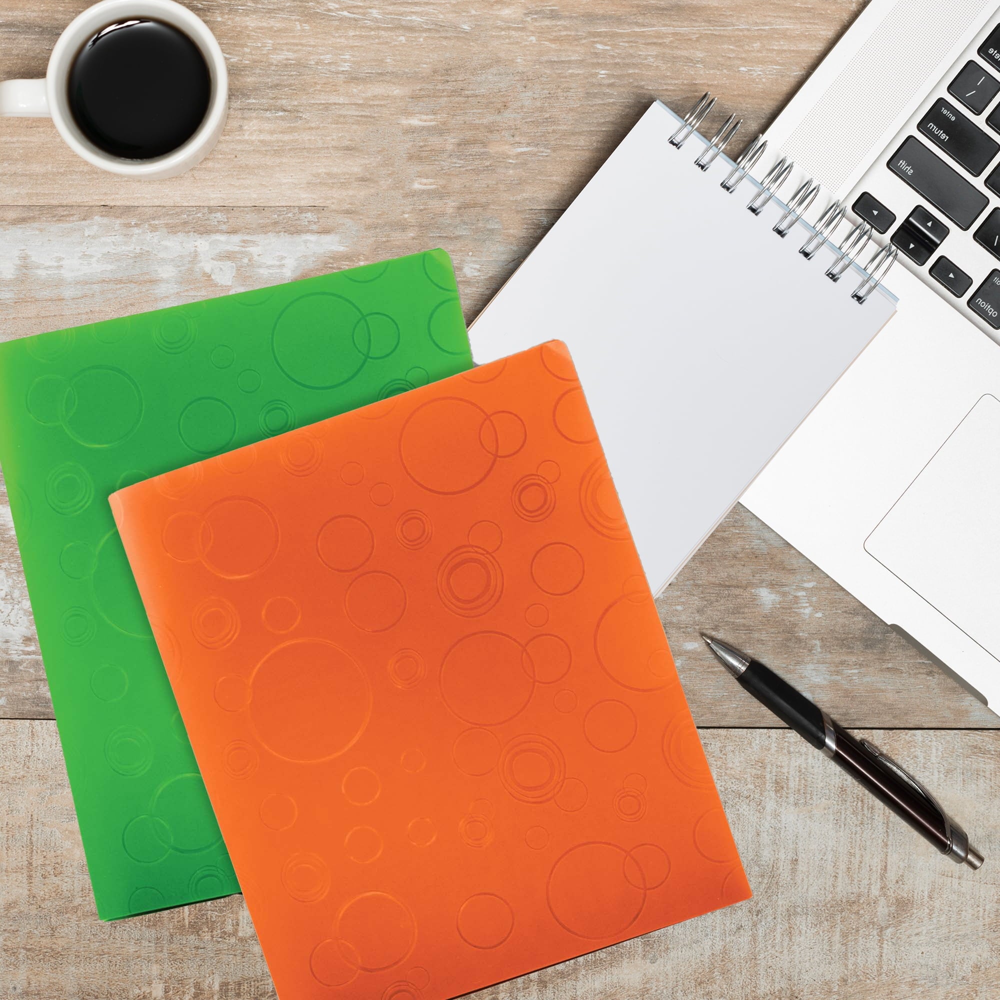 BAZIC 2 Pockets Poly Folder, Bubble Portfolio Document Folders, 48-Pack