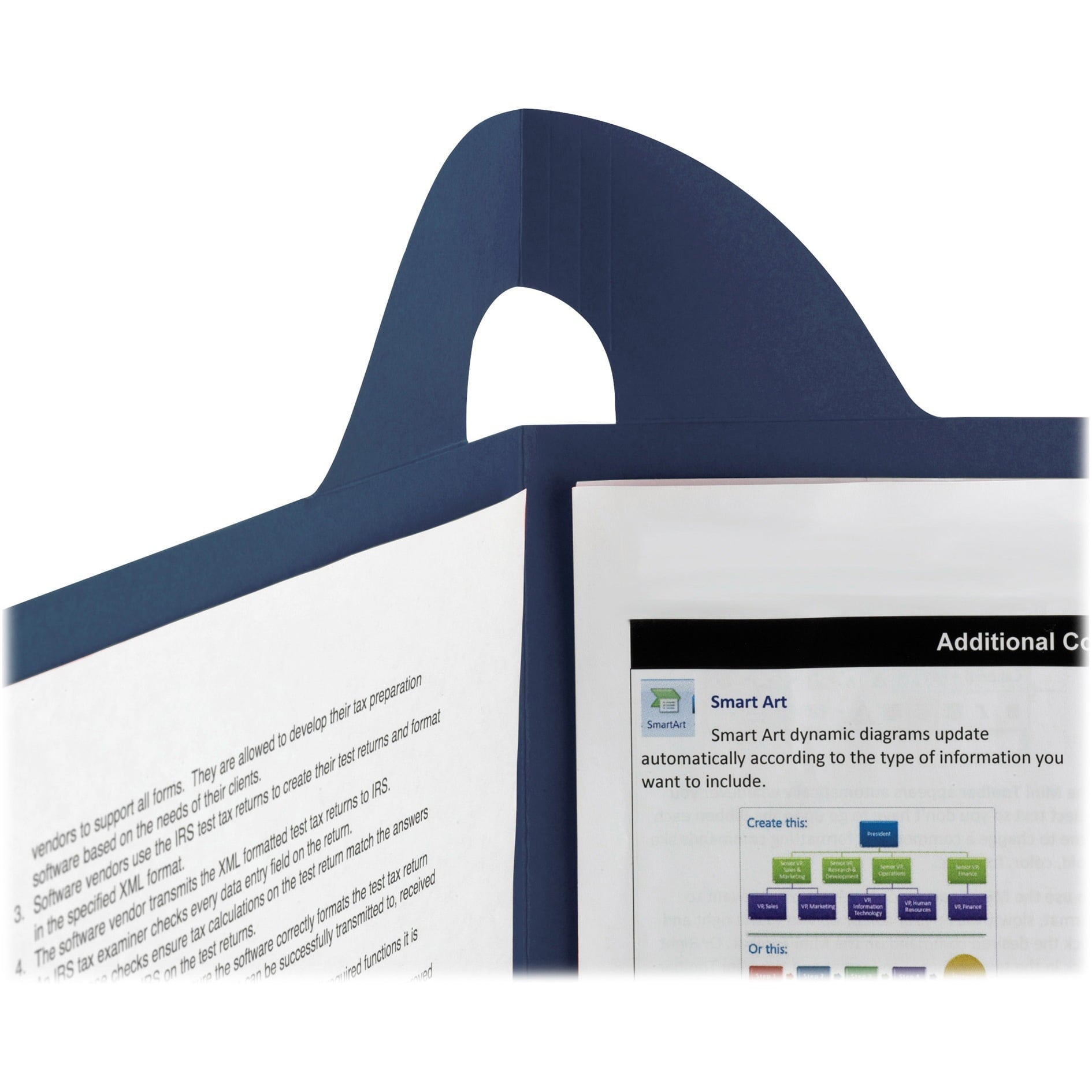 Smead Lockit® 2-Pocket Folders Dark Blue 25/BX Letter (87982)