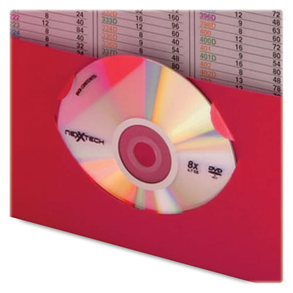 Smead 2-Pocket Folders Letter - 8 1/2" x 11" Sheet Size - 100 Sheet Capacity - Folder - 2 Pocket(s) - 11 pt. Folder Thickness - Leatherette - Red - 1.76 oz - Recycled - 25 / Box