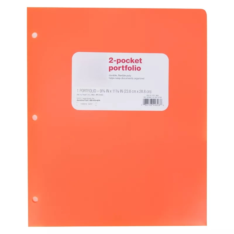 2 Pocket Plastic Folder - ub&ub 11.34 Inches (L), 9.37 Inches (W)