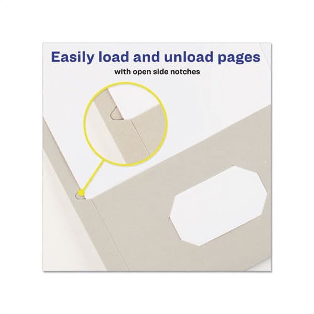 Two-Pocket Folder 40-Sheet Capacity, Gray, 25/Box