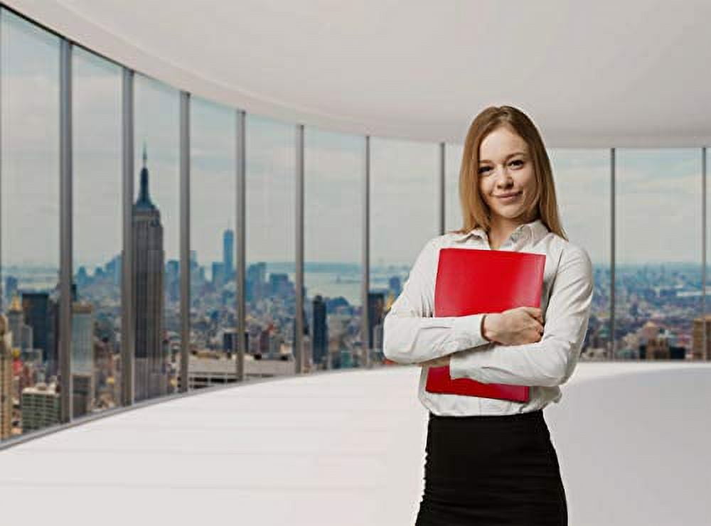 Better Office Products 2 Pocket Folders with 3 Metal Prongs, Red, 24 Pack