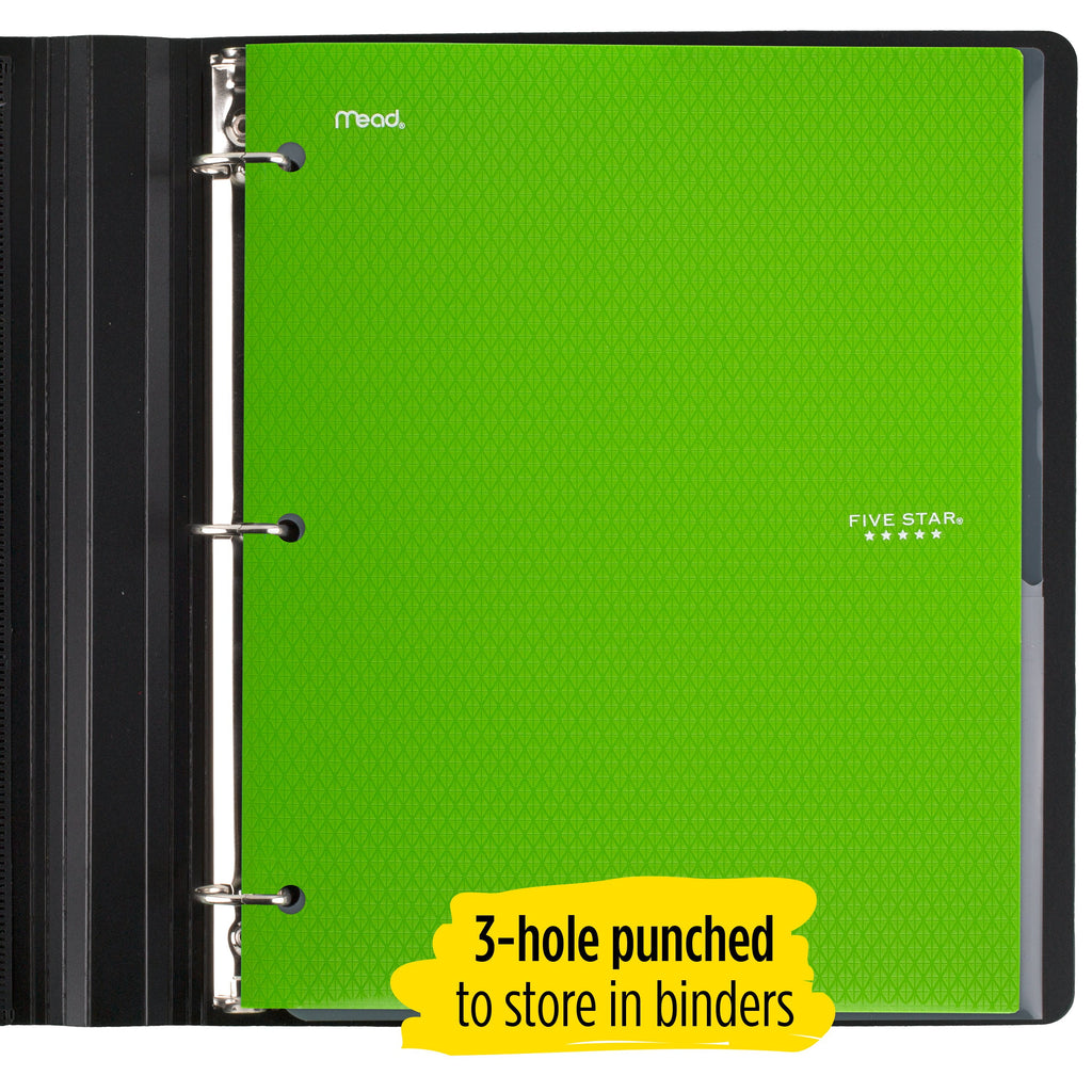 Five Star 2-Pocket Stay-Put Plastic Folder Primary 4 Pack (38049)