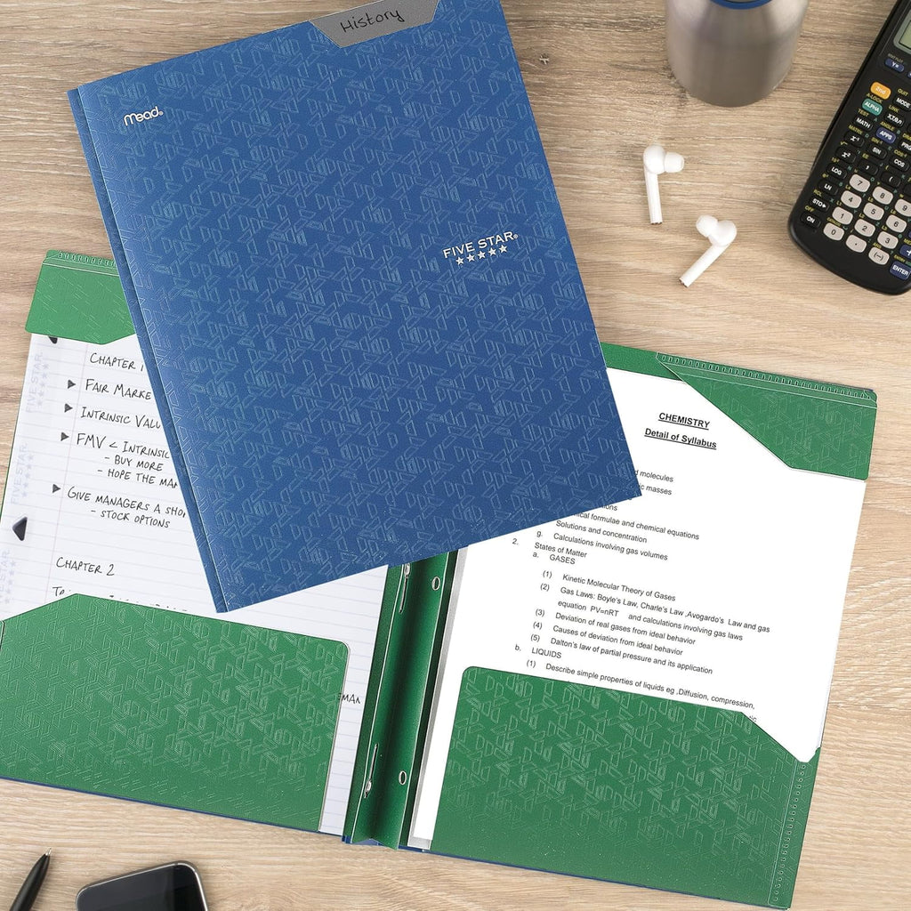 Double pocket folder, plastic file folder with securing tabs and latch, holds 8-1/2" x 11" paper