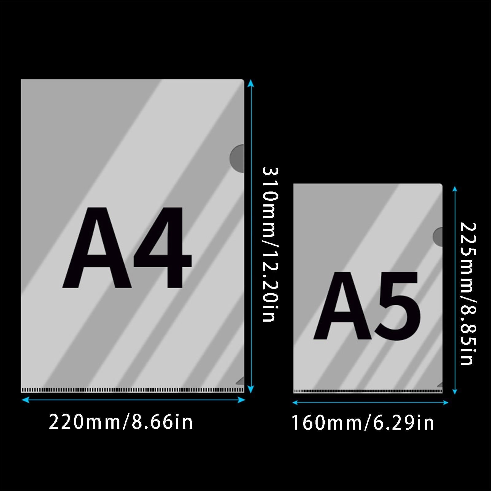 PPKVUFD 1 Pack Clear Document Folder Project Pockets, Clear Plastic Folders Sleeves, Documents Project Pockets,Plastic Document Folders Paper Poly Jacket Sleeves Folders Copy, A4 Letter Size, Red