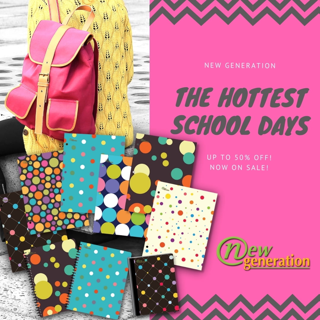 New Generation 2-Pocket Folders, Assorted Pattern Designs , 6 Count