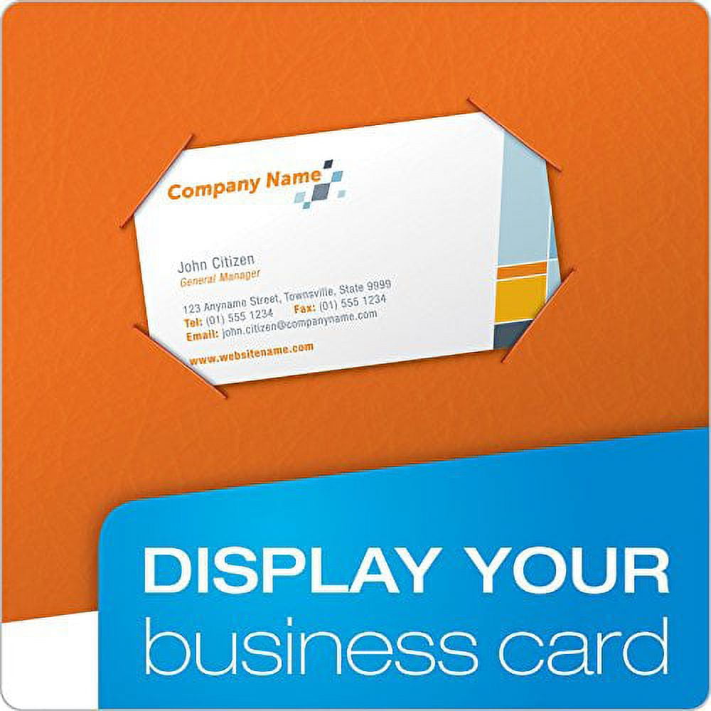 oxford twin pocket folders letter size orange 25 per box (57510)