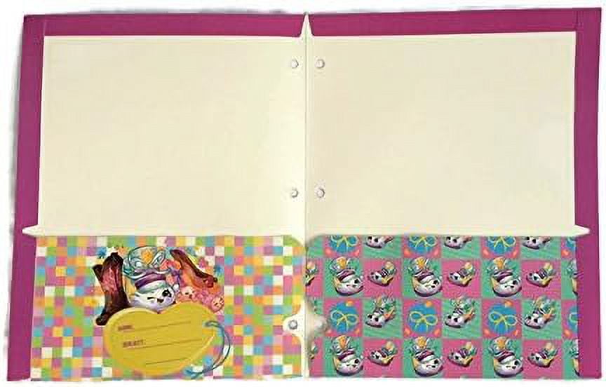 Shopkins Bundle of 4 School Portfolio Folders (2-Pocket) 1 of each or randomly selected