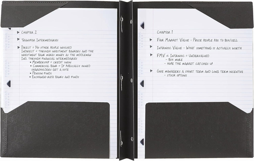 Five Star 2-Pocket Folder, Plastic Folder with Stay-Put Tabs and Prong Fasteners, Holds 8-1/2" x 11" Paper, Fire Red (72109)