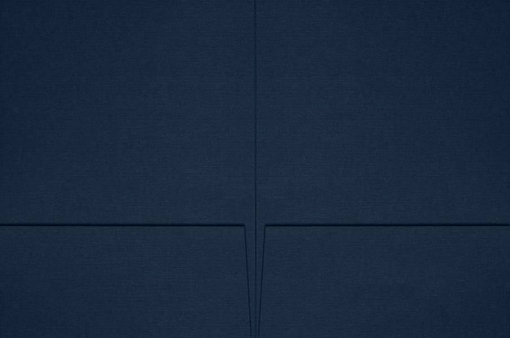 LUXPaper 6 x 9 Small Two Pocket Presentation Folders, Nautical Blue Linen, 25/Pack