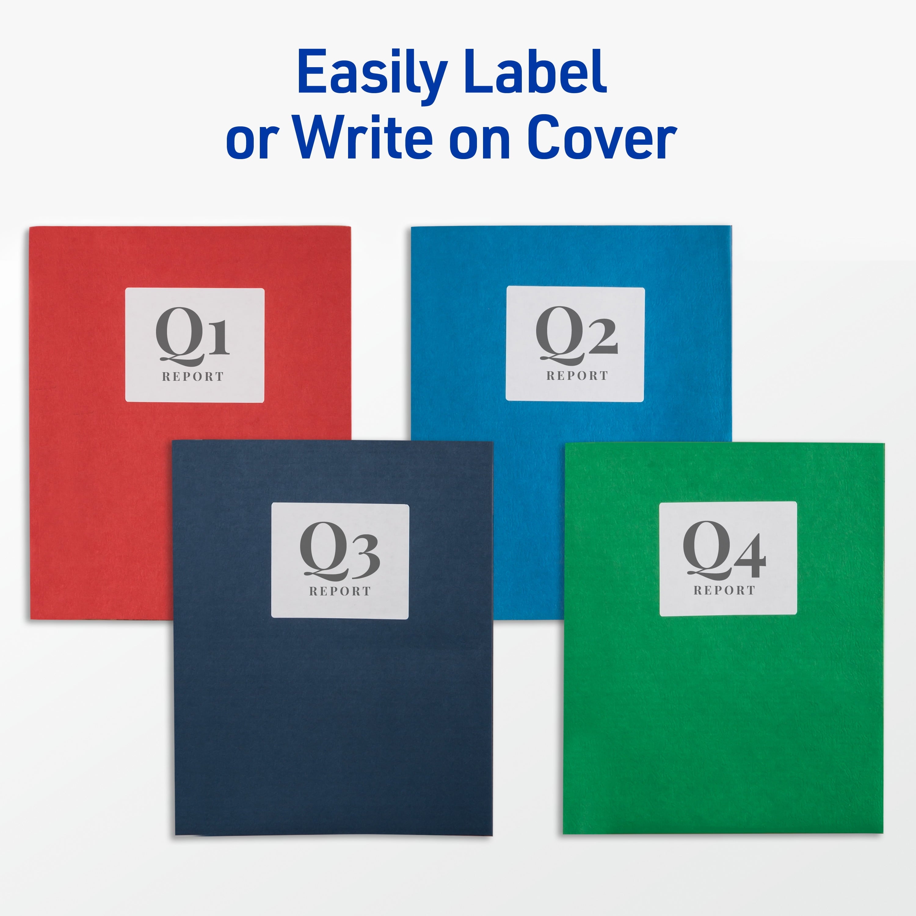 Two Pocket Folders with 3 Prong Fasteners, 25 Red Folders (47979)