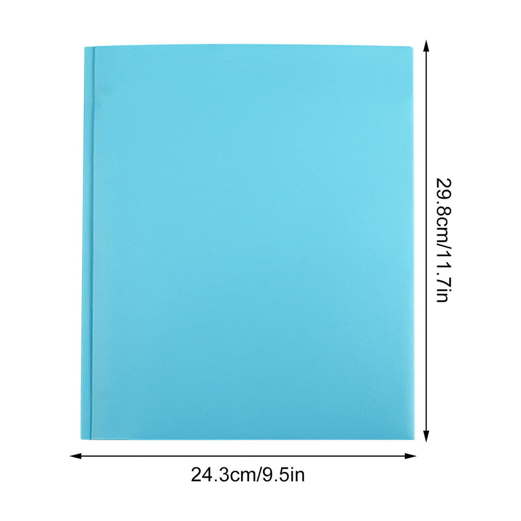 RXIRUCGD Plastic Folders With Pockets Heavy Duty Pocket Folders Letter Size File Folders For Documents Office School,Light Blue