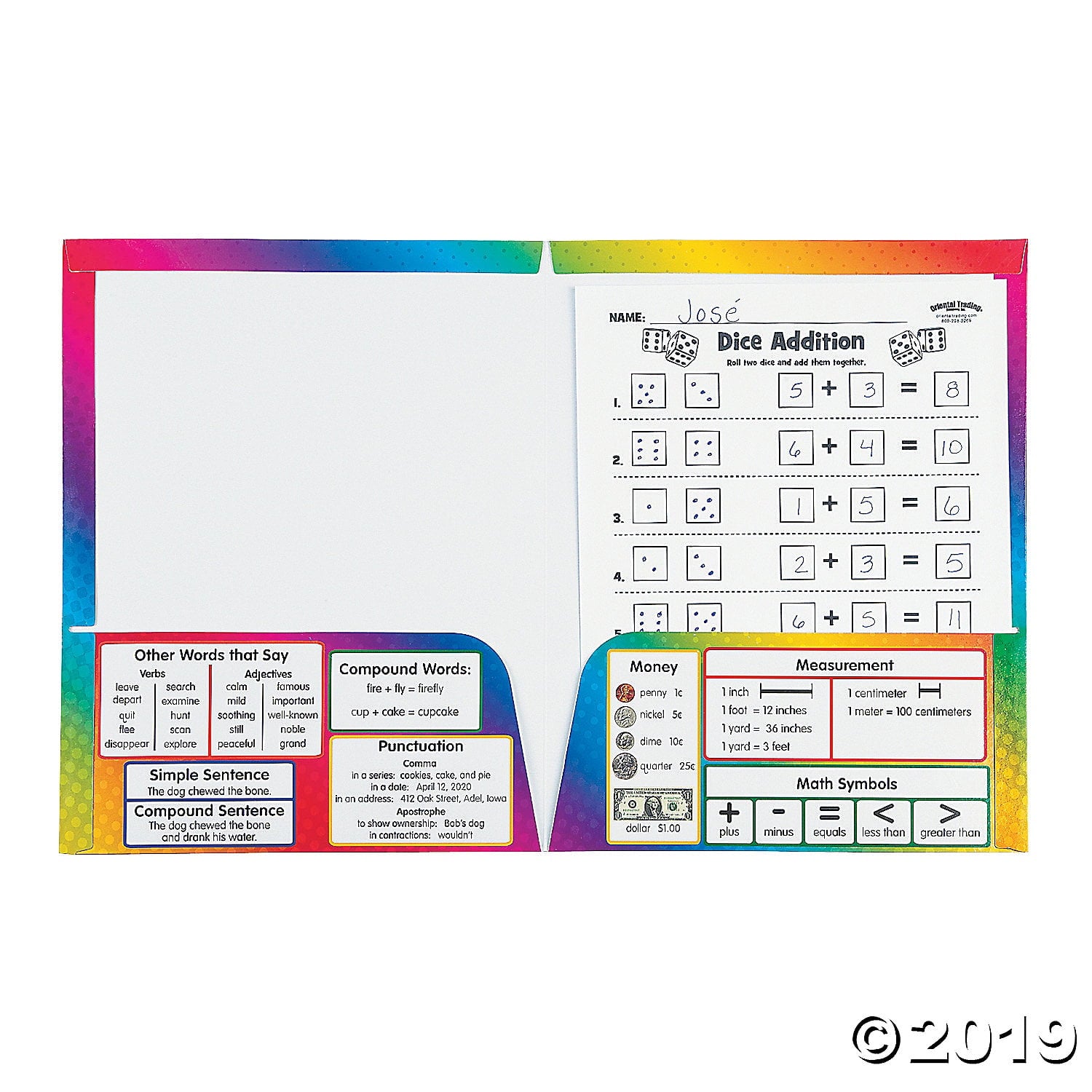 2nd Grade Common Core Pocket Folder - Educational - 12 Pieces