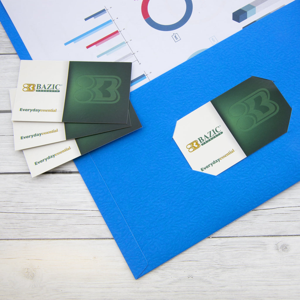 BAZIC 8 Pockets Folder Portfolios Letter Size Wire Binding Folders, 3-Pack