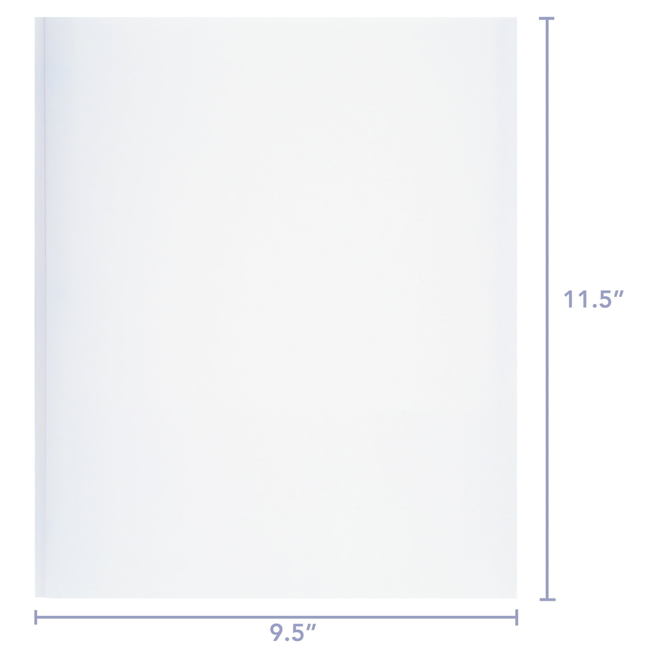 White Paper 2 Pocket Folders with Prongs, 50 Pack, by Better Office Products, Matte Texture, Letter Size Paper Folders, 50 Pack, with 3 Metal Prong Fastener Clips, White