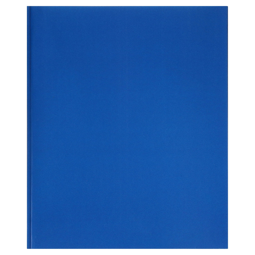 Better Office Products Blue Paper 2 Pocket Folders with Prongs, Blue, 50 Pack